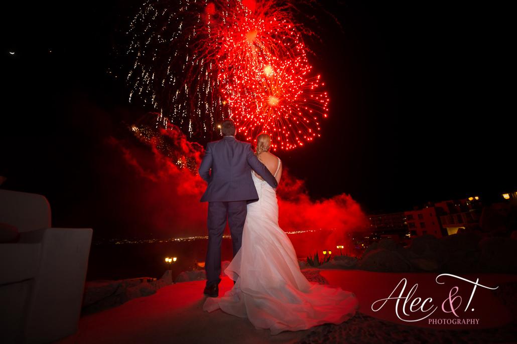 Cabo Wedding Fireworks 