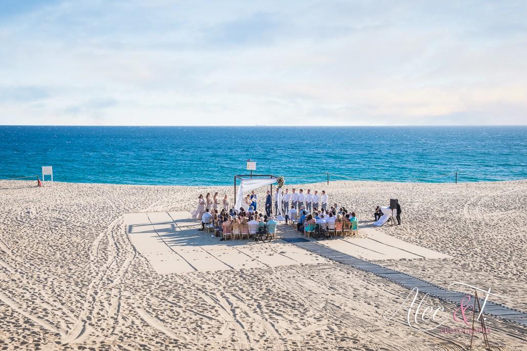 beach wedding reception
